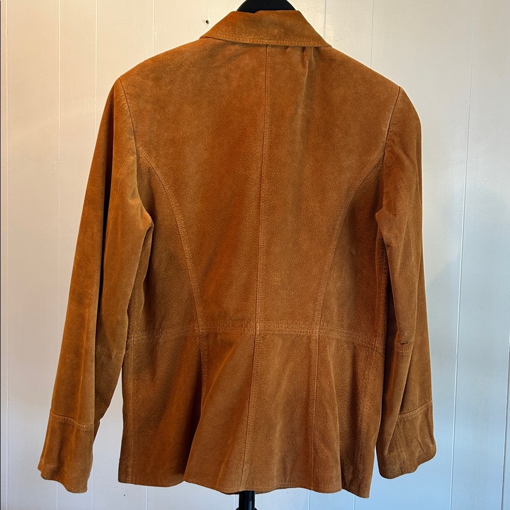 Women’s Vintage Bernardo Tan Suede leather Jacket. Size M - Picture 2 of 13